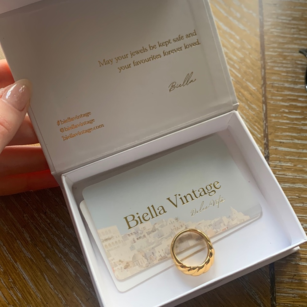 NEW croissant ring, tarnish resistant